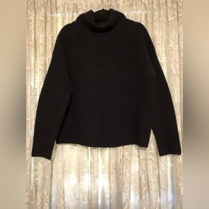 Madewell black turtleneck ribbed sweater